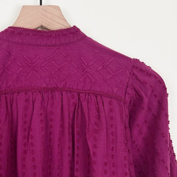 Anthropologie Tavi Embroidered Blouse Boho Bohemian Peasant Cottagecore Prairie - Picture 13 of 14